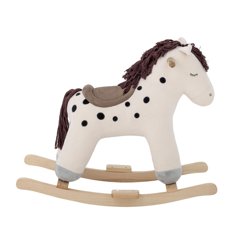 Bloomingville MINI Merlen Balançoire Jouets, Cheval, Blanc, Polyester