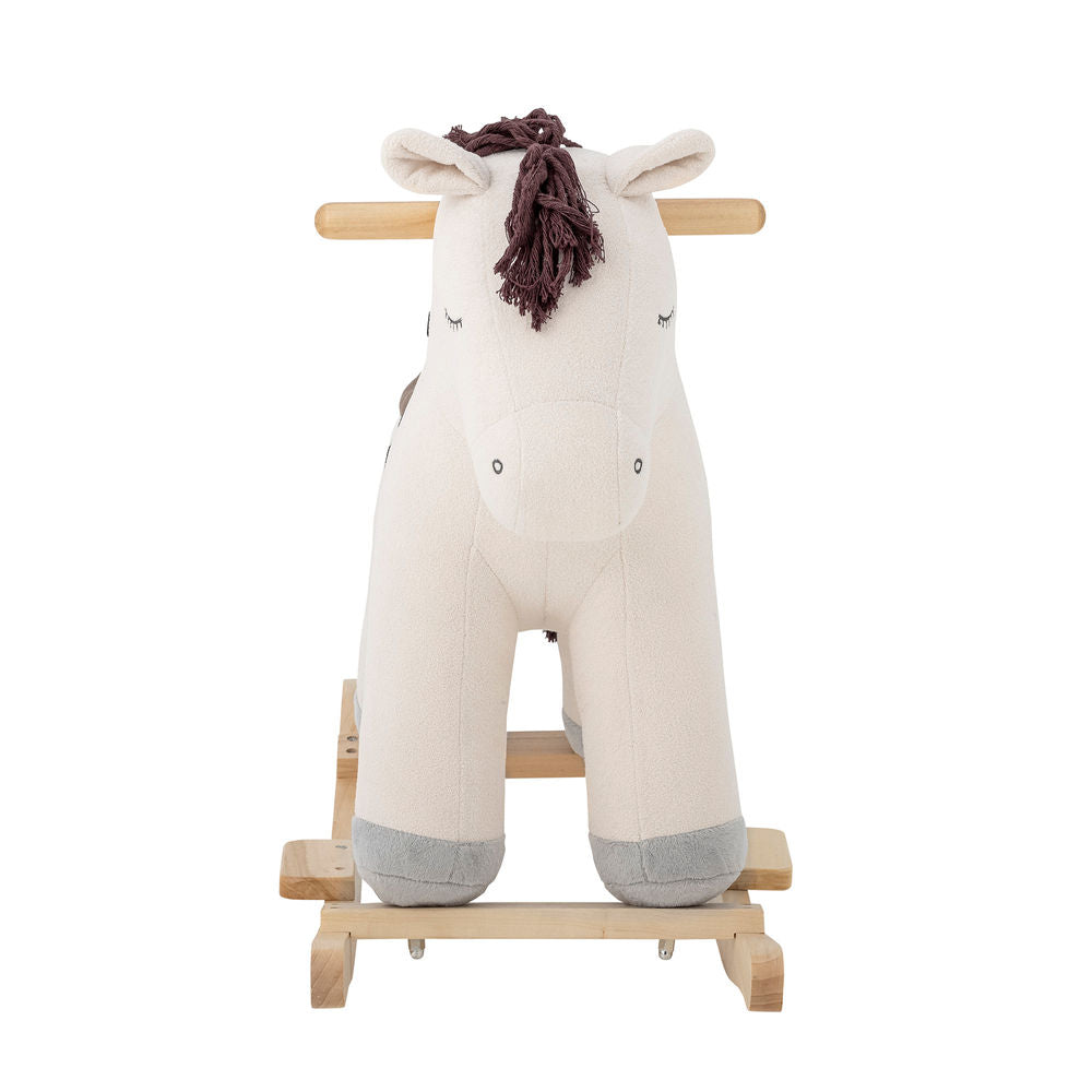 Bloomingville MINI Merlen Balançoire Jouets, Cheval, Blanc, Polyester